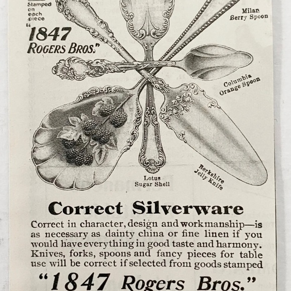 Antique Meat Serving Fork 1847 Rogers Bros A1 LOTUS Vintage Silverplate - Picture 5 of 11